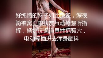 好纯情的妹子如此叛逆，深夜躺被窝里跟狼友互动撩骚听指挥，揉奶玩逼道具抽插骚穴，电动棒插进去浑身颤抖