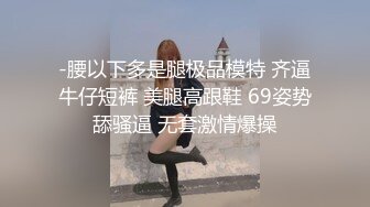 -腰以下多是腿极品模特 齐逼牛仔短裤 美腿高跟鞋 69姿势舔骚逼 无套激情爆操