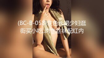 (BC-B-058)灰色长裙少妇逛街买小吃..肉色丝袜配红内