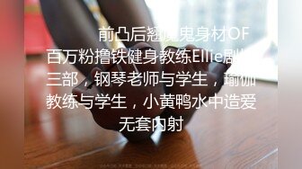 ⚫️⚫️前凸后翘魔鬼身材OF百万粉撸铁健身教练Ellie剧情三部，钢琴老师与学生，瑜伽教练与学生，小黄鸭水中造爱无套内射